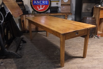 table de ferme ancienne en chene massif clair